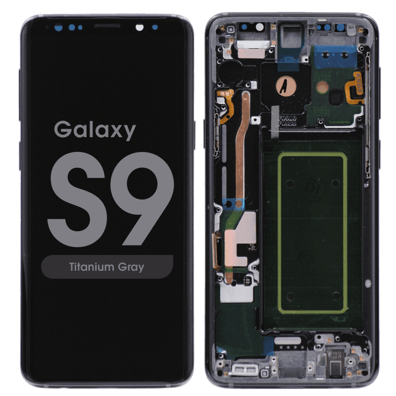 Refurbished - OLED Screen and Digitizer Assembly w/ Frame for Samsung Galaxy S9 (G960) (Titanium Gray)