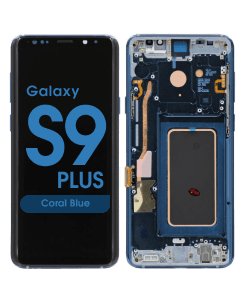 Aftermarket - OLED Screen and Digitizer Assembly w/ Frame for Samsung Galaxy S9 Plus (G965) (Coral Blue)