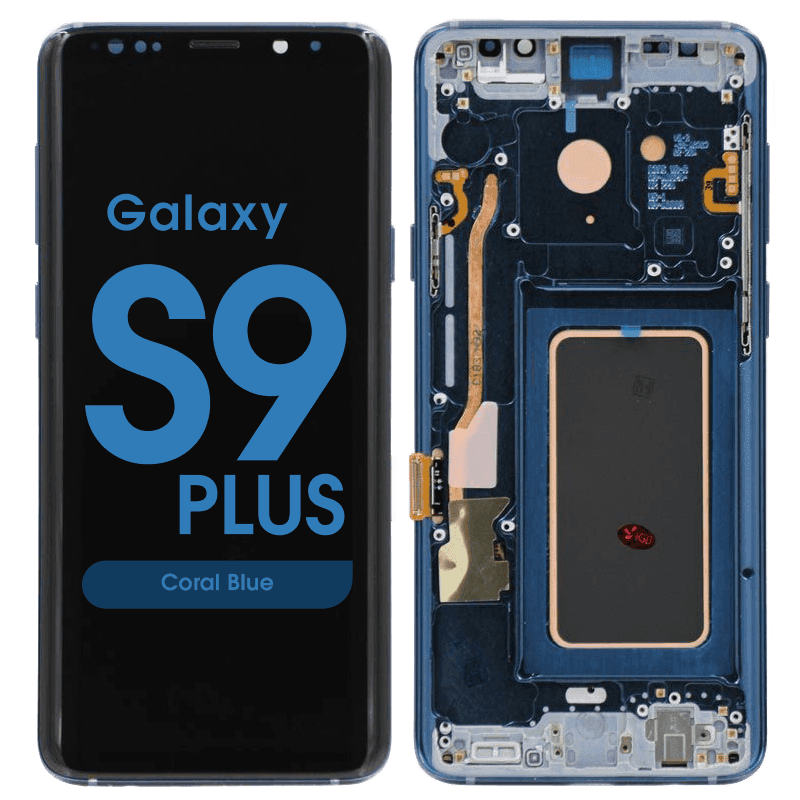 Aftermarket - OLED Screen and Digitizer Assembly w/ Frame for Samsung Galaxy S9 Plus (G965) (Coral Blue)