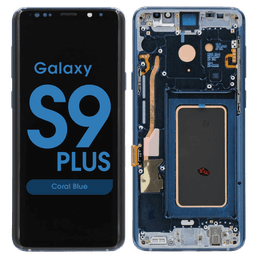 Aftermarket - OLED Screen and Digitizer Assembly w/ Frame for Samsung Galaxy S9 Plus (G965) (Coral Blue)