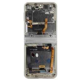 Refurbished - OLED Assembly w/ Digitizer for Samsung Galaxy Z Flip 3 5G (F711) (Cream)