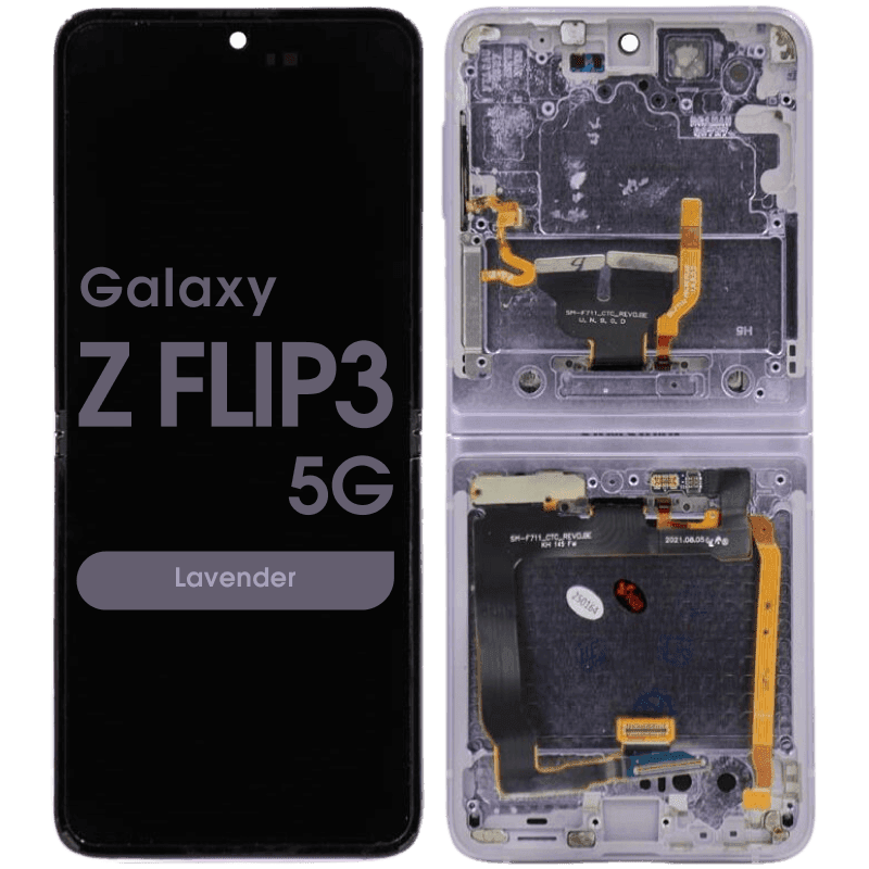 Refurbished - OLED Assembly w/ Digitizer for Samsung Galaxy Z Flip 3 5G (F711) (Lavender)
