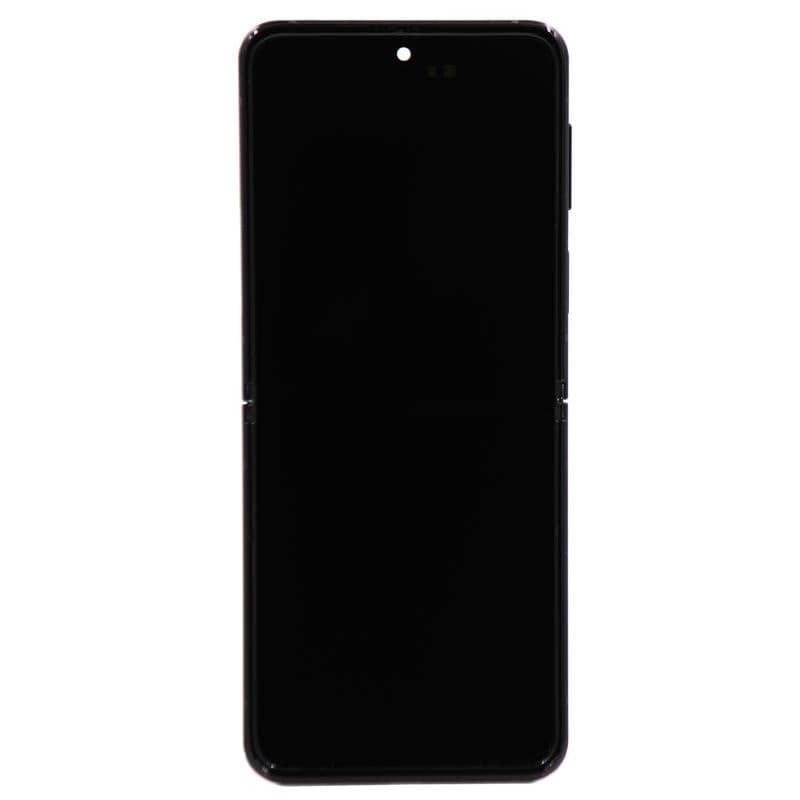Service Pack - OLED Screen and Digitizer Assembly w/ Frame for Samsung Galaxy Z Flip3 5G (F711) (US / International Version) (Phantom Black)