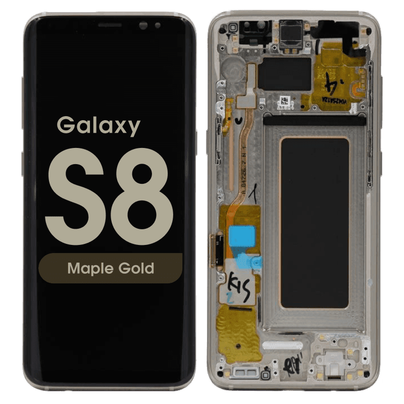 Service Pack - OLED Screen and Digitizer Assembly w/ Frame for Samsung Galaxy S8 (G950) (Maple Gold)