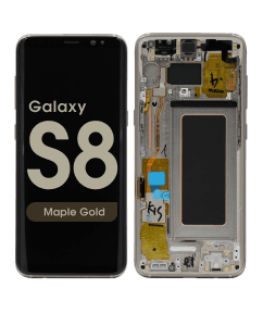 Service Pack - OLED Screen and Digitizer Assembly w/ Frame for Samsung Galaxy S8 (G950) (Maple Gold)