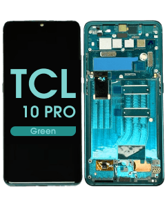Refurbished - OLED Screen and Digitizer Assembly w/ Frame for TCL 10 Pro (T799B) (Green)