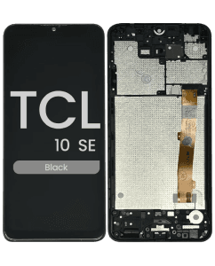 Refurbished - LCD and Screen Digitizer Assembly w/ Frame for TCL 10 SE (T766) (Black)