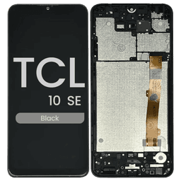 Refurbished - LCD and Screen Digitizer Assembly w/ Frame for TCL 10 SE (T766) (Black)