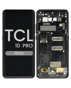 Refurbished - OLED Screen and Digitizer Assembly w/ Frame for TCL 10 Pro (T799B) (Gray)