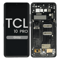 Refurbished - OLED Screen and Digitizer Assembly w/ Frame for TCL 10 Pro (T799B) (Gray)
