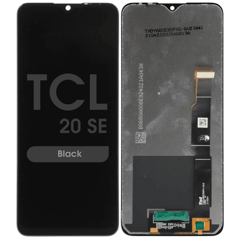 Refurbished - LCD Screen and Digitizer Assembly for TCL 20 SE (No Frame) (Black)