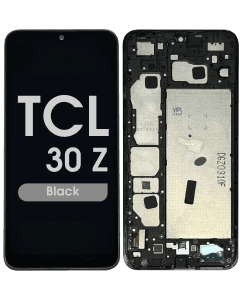 Refurbished - LCD and Screen Digitizer Assembly w/ Frame for TCL 30 Z (Black)