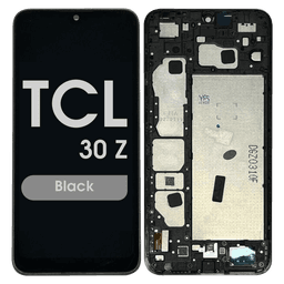 Refurbished - LCD and Screen Digitizer Assembly w/ Frame for TCL 30 Z (Black)