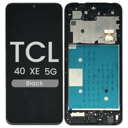 Refurbished - LCD and Screen Digitizer Assembly w/ Frame for TCL 40 XE 5G (Black)