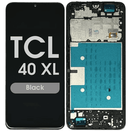 Refurbished - LCD and Screen Digitizer Assembly w/ Frame for TCL 40 XL (Black)