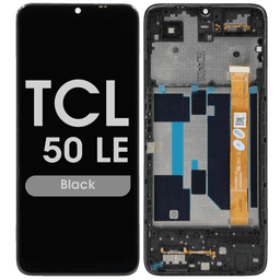 Refurbished - LCD and Screen Digitizer Assembly w/ Frame for TCL 50 LE (Black)