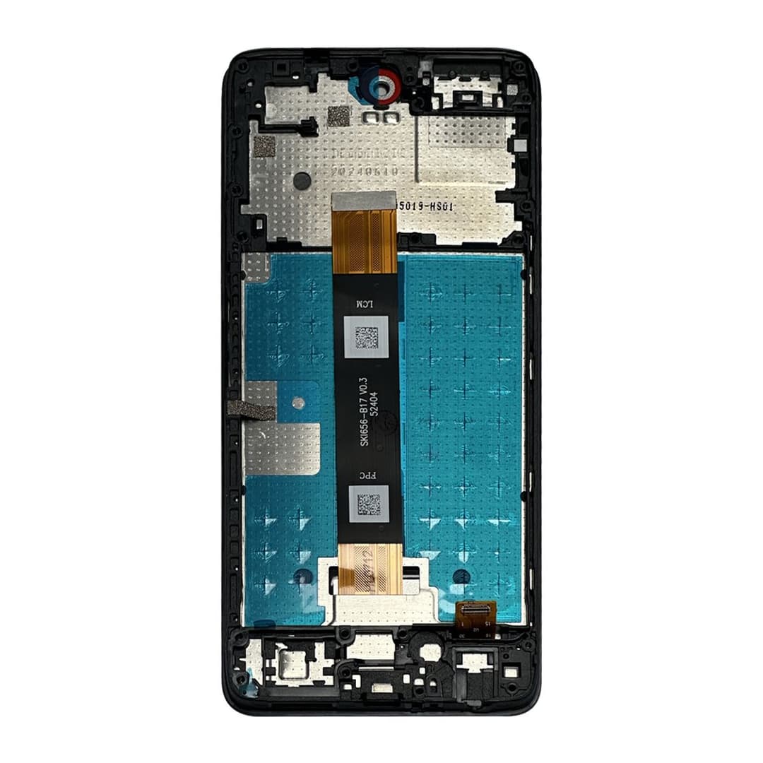 Refurbished - LCD Screen and Digitizer Assembly w/ Frame for TCL 50 XE 5G (Black)