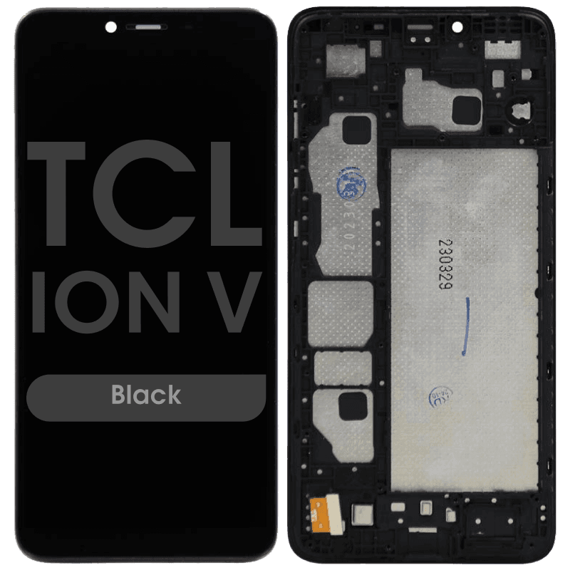 Refurbished - LCD and Screen Digitizer Assembly w/ Frame for TCL ION V 
 (T607DL)  (Black)
