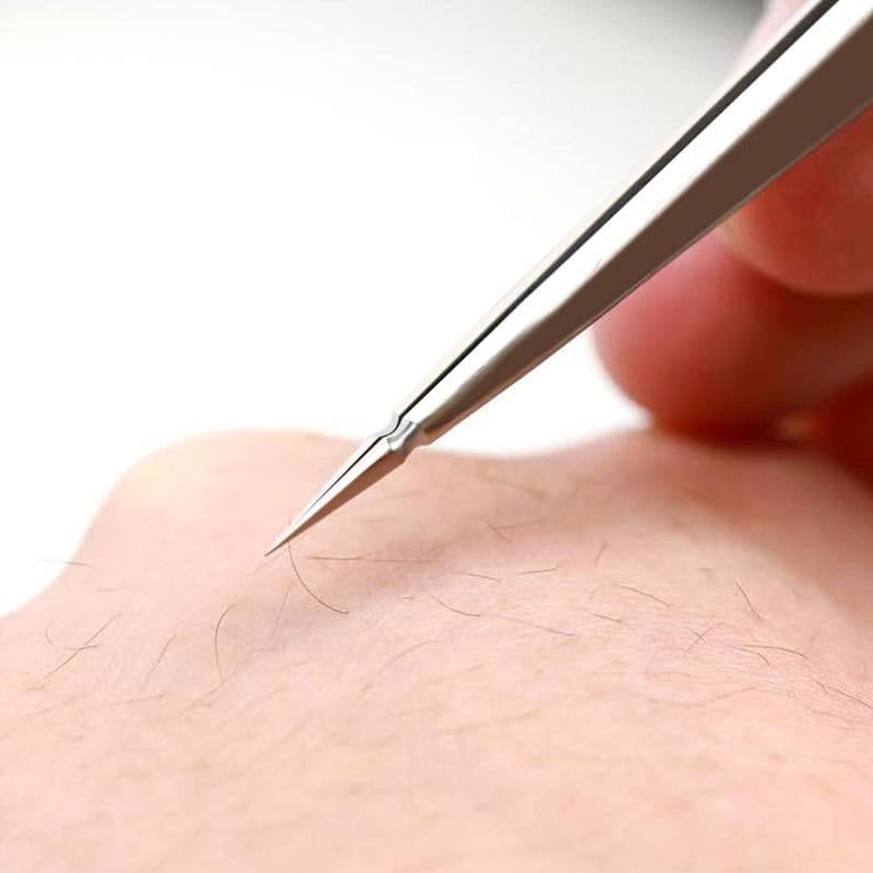 2UUL - 3D Hand Finish Straight Head Titanium Alloy Ultraprecise Curved Head Tweezers for Fingerprint Jump Line Wire Repair