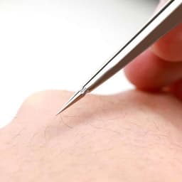 2UUL - 3D Hand Finish Straight Head Titanium Alloy Ultraprecise Curved Head Tweezers for Fingerprint Jump Line Wire Repair
