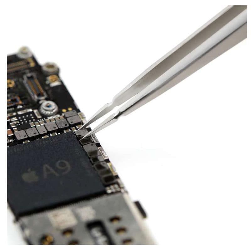 2UUL - 3D Hand Finish Straight Head Titanium Alloy Ultraprecise Curved Head Tweezers for Fingerprint Jump Line Wire Repair