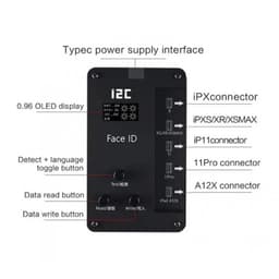i2C - Face ID Dot-Matrix Repair Tool for iPhone X / XR / XS / XS Max / iPad A12 Front Camera Lattice Detection Module Test Read / Write