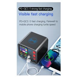 MaAnt -  Fast Charging Multifunctional USB Charger 8 Port Charger Hub w/ Wireless Charger Power Adapter