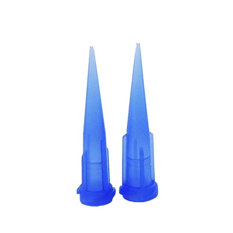 (100 Pack) Blue TT Liquid Dispensing Needle Plastic Tapered Tip (22 Guage)