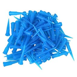 (100 Pack) Blue TT Liquid Dispensing Needle Plastic Tapered Tip (22 Guage)