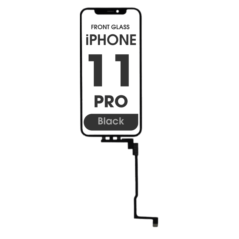 (3in1) Long Cable Front Glass w/ Digitizer / OCA w/ out IC for iPhone 11 Pro