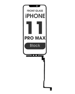 (3in1) Long Cable Front Glass w/ Digitizer / OCA w/ out IC for iPhone 11 Pro Max