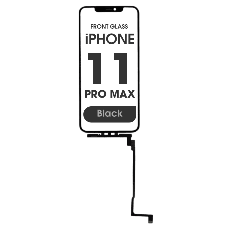 (3in1) Long Cable Front Glass w/ Digitizer / OCA w/ out IC for iPhone 11 Pro Max