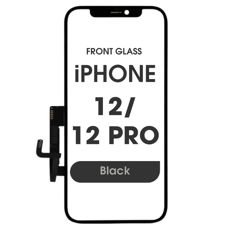 (3in1) Long Cable Front Glass w/ Digitizer / OCA w/ out IC for iPhone 12 / 12 Pro