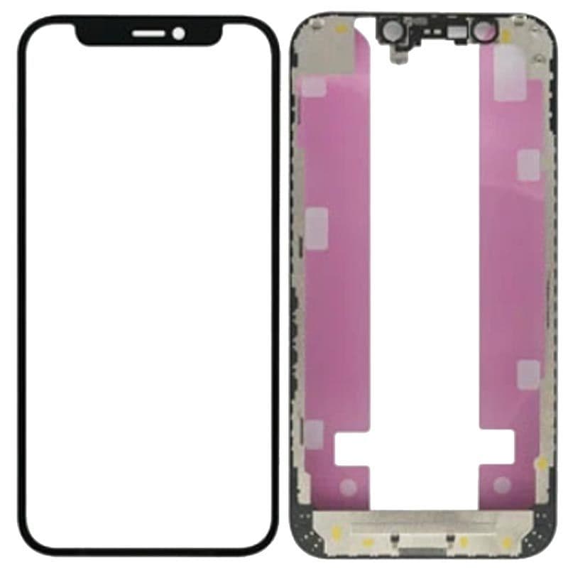(3in1) Front Glass w/ OCA/frame bezel for iPhone 14