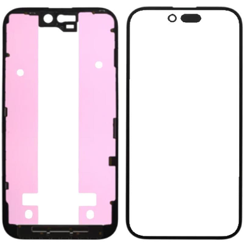 (3in1) Front Glass w/ OCA/frame bezel for iPhone 15 Pro