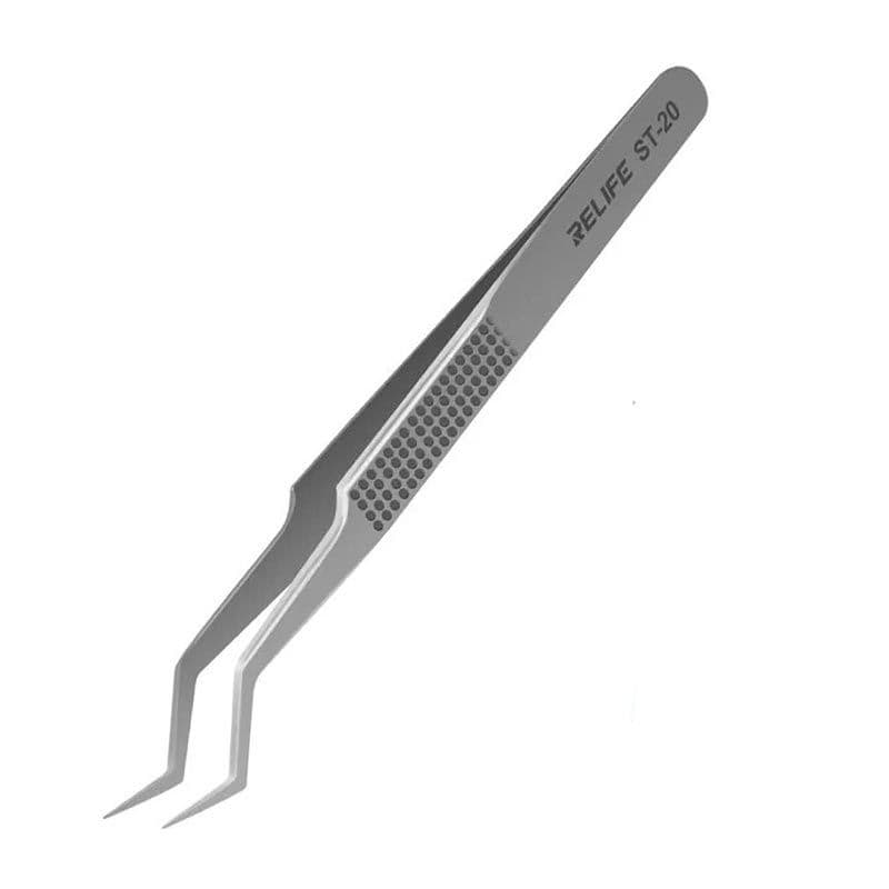 Relife - ST-20 Non-Magnetic Stainless Steel Precision Chip Placement Tin Positioning Tweezers