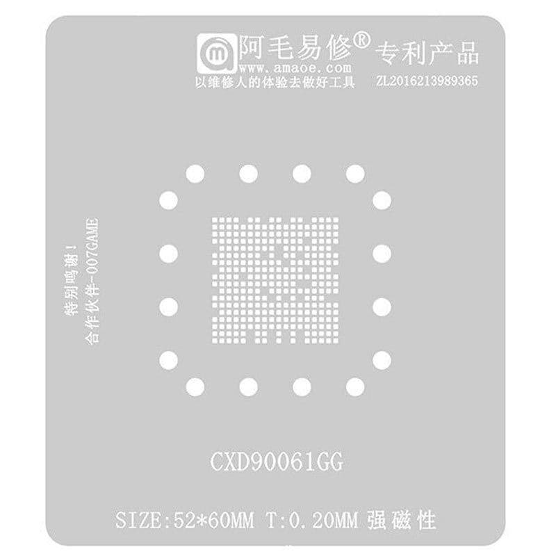 AMAOE - BGA South Bridge Reballing Stencil for PS5 GPU (CXD90061GG) w/ Tin Scraping Blade / Stencil / Magnet Base / Positioning Plate 