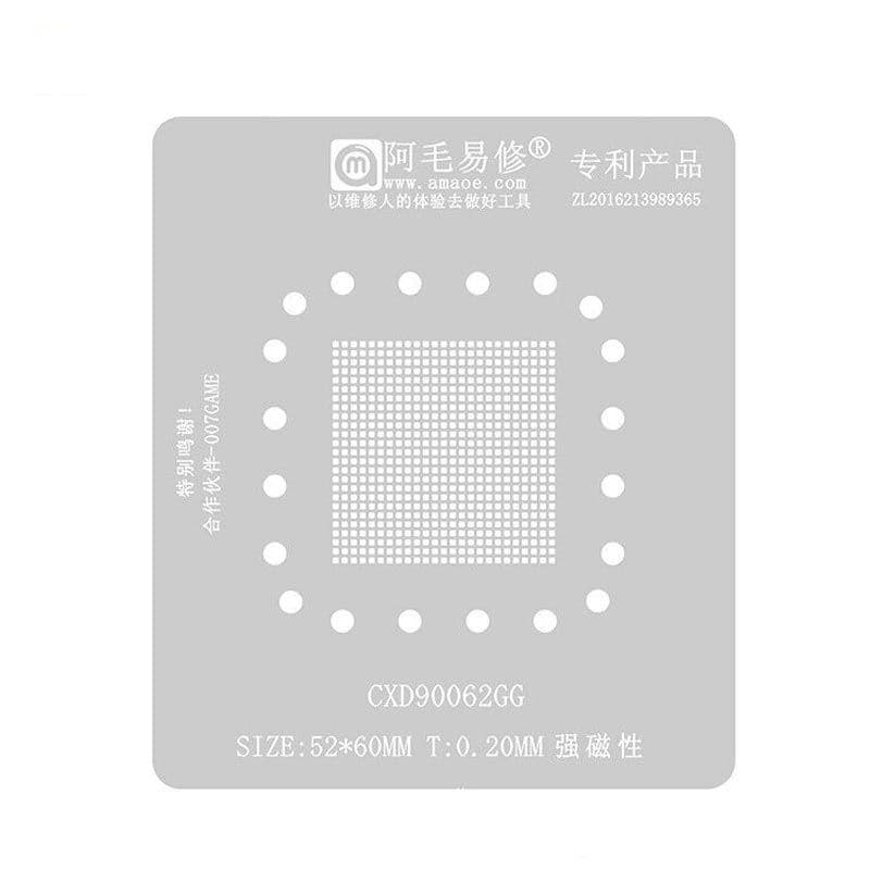 AMAOE - BGA South Bridge Reballing Stencil for PS5 GPU (CXD90062GG) w/ Tin Scraping Blade / Stencil / Magnet Base / Positioning Plate 