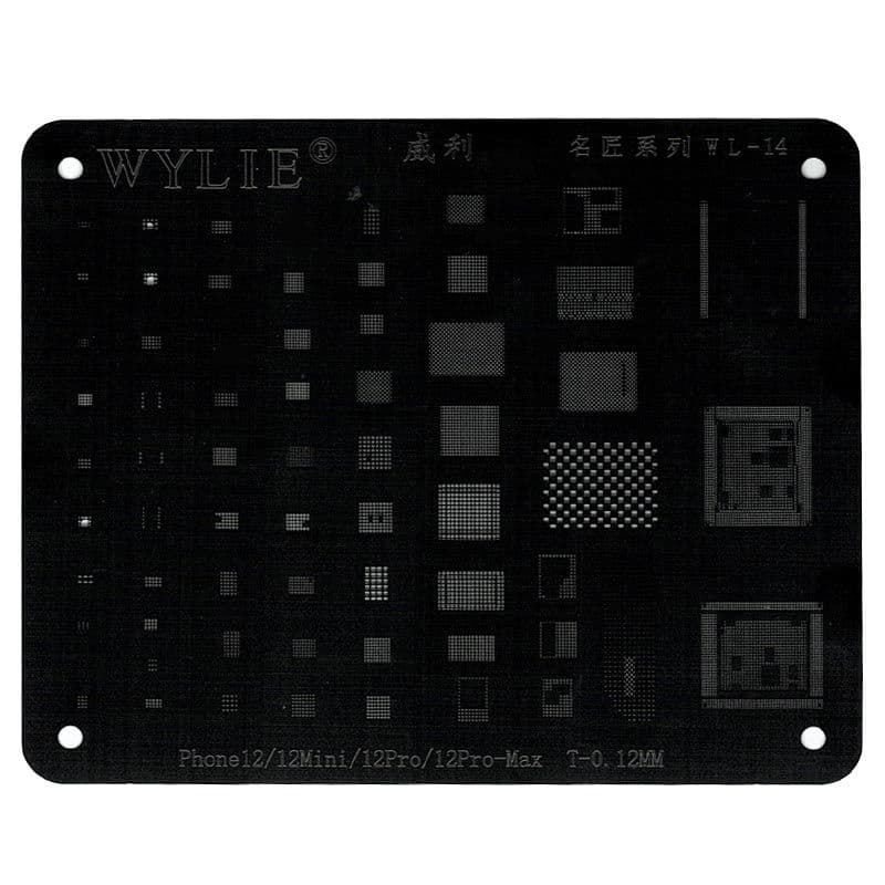 Wylie - WL-14 Stencil Planting Tin Net for LCD for iPhone 12 Mini / 12 / 12 Pro / 12 Pro Max
