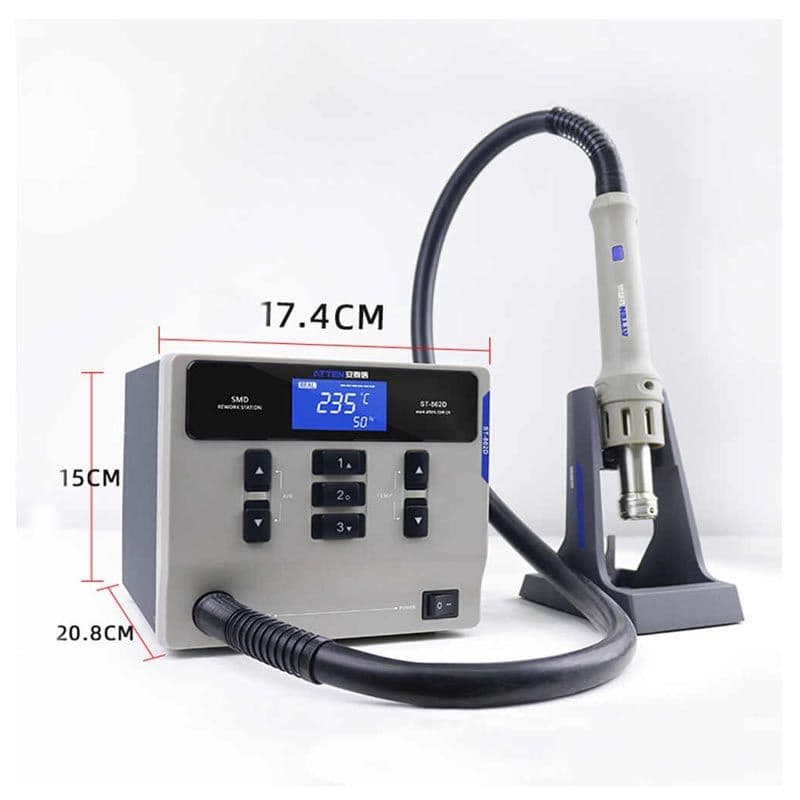 ATTEN ST-862D Hot Air Rework Station (1000W) w/ Lead-Free Hot Air Gun Soldering Station for PCB Soldering Repair
