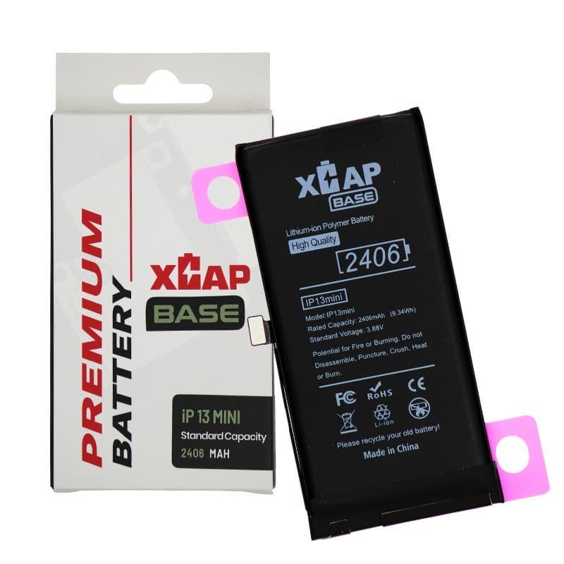 XCAP BASE - Standard Capacity Battery for iPhone 13 Mini (2406 mAh)