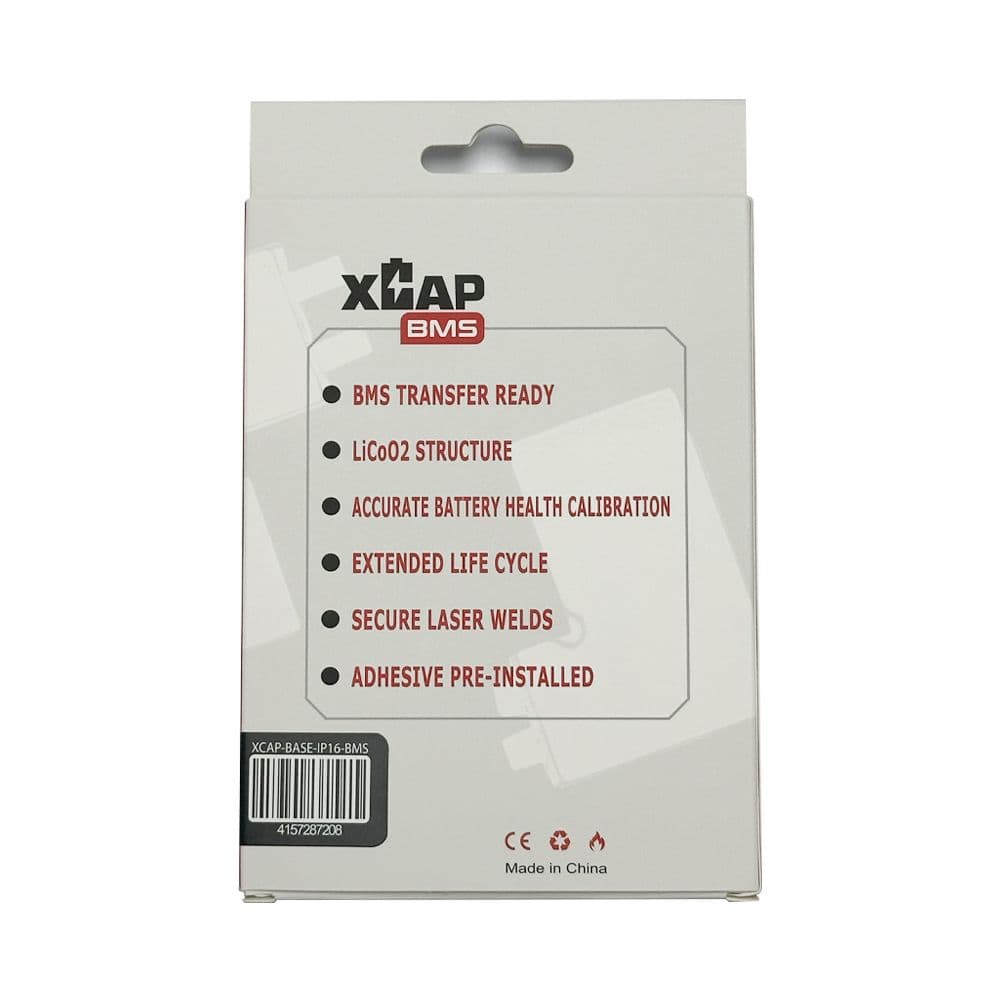 XCAP BASE - Battery Cell Without Flex for iPhone 16 (BMS) (3561 mAh) (Spot Weld Required)