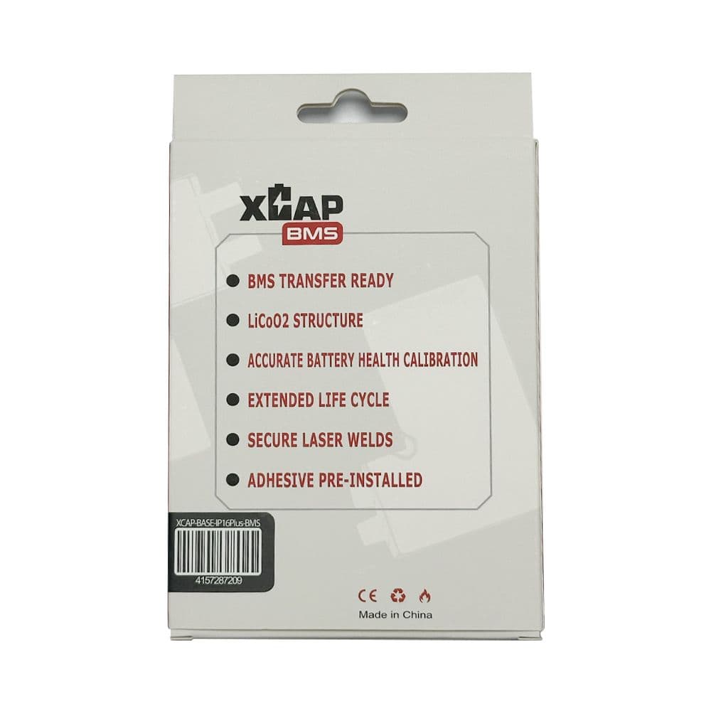 XCAP BASE - Battery Cell Without Flex for iPhone 16 Plus (BMS) (4674 mAh) (Spot Weld Required)
