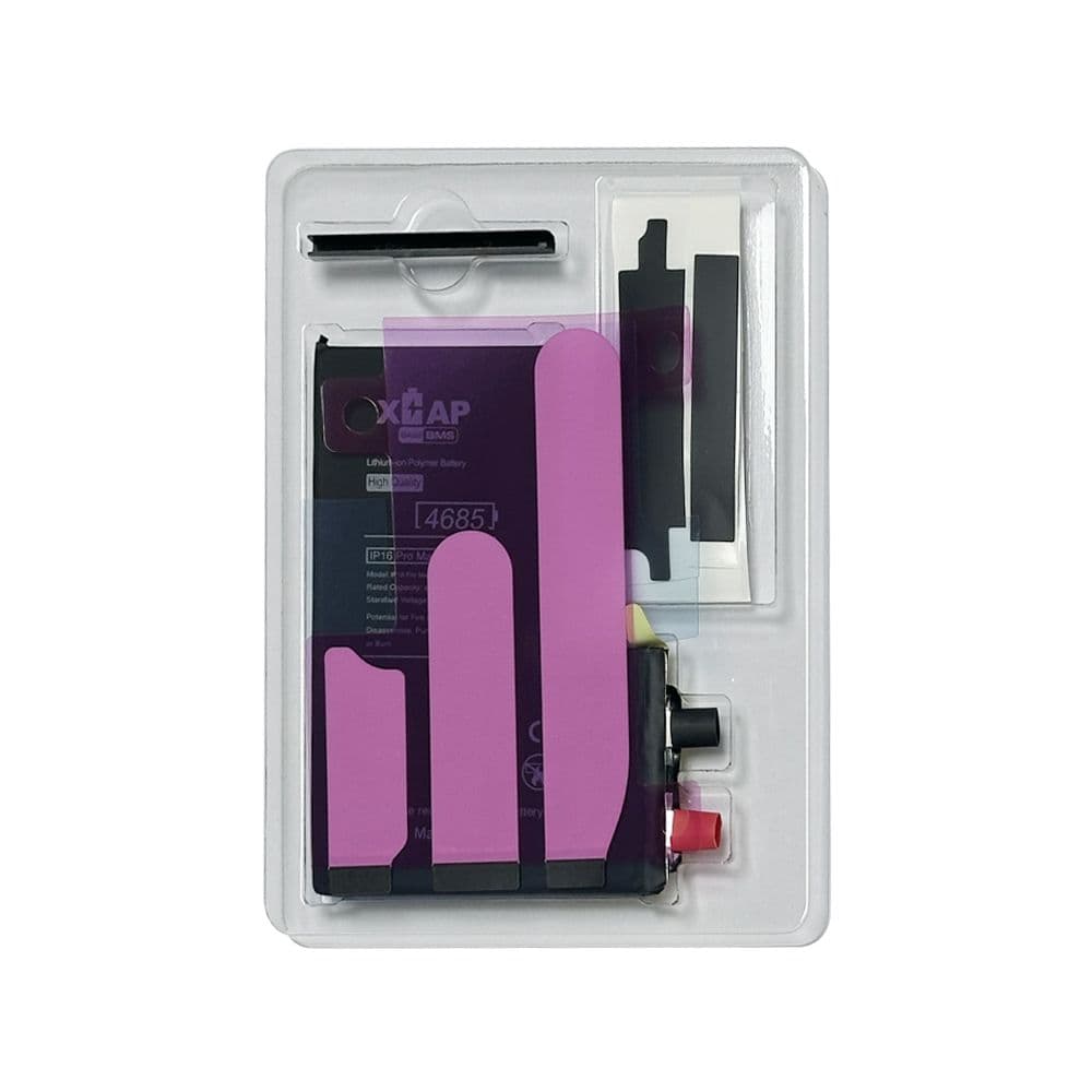 XCAP BASE - Battery Cell Without Flex for iPhone 16 Pro Max (4685 mAh) (BMS) (Spot Weld Required)