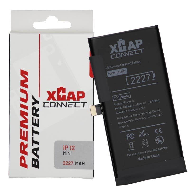XCAP Connect -  Battery Cell w/ Built-In Flex for iPhone 12 Mini (BMS) (2227 mAh) (No Spot Weld Required)