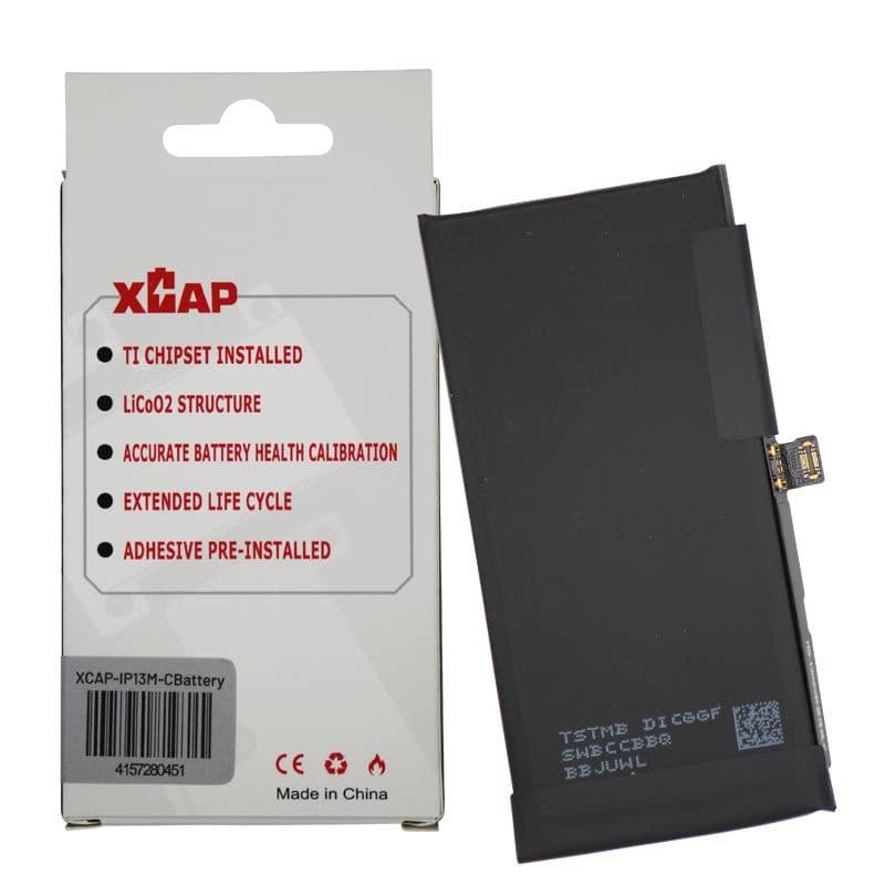 XCAP Connect -  Battery Cell w/ Built-In Flex for iPhone 13 Mini (BMS) (2406 mAh) (No Spot Weld Required)
