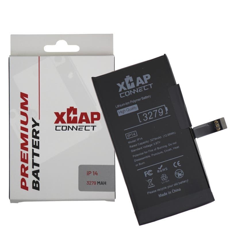 XCAP Connect - Battery Cell w/ Built-In Flex for iPhone 14 (BMS) (3279 mAh) (No Spot Weld Required)