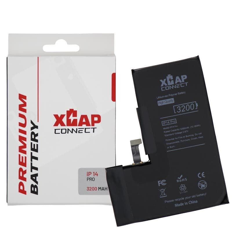 XCAP Connect - Battery Cell w/ Built-In Flex for iPhone 14 Pro (BMS) (3200 mAh) (No Spot Weld Required)