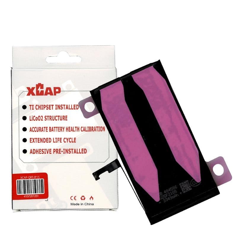 XCAP QRT - Battery for iPhone 15 (3349 mAh) (Pairable) (Quick Repair Technology)