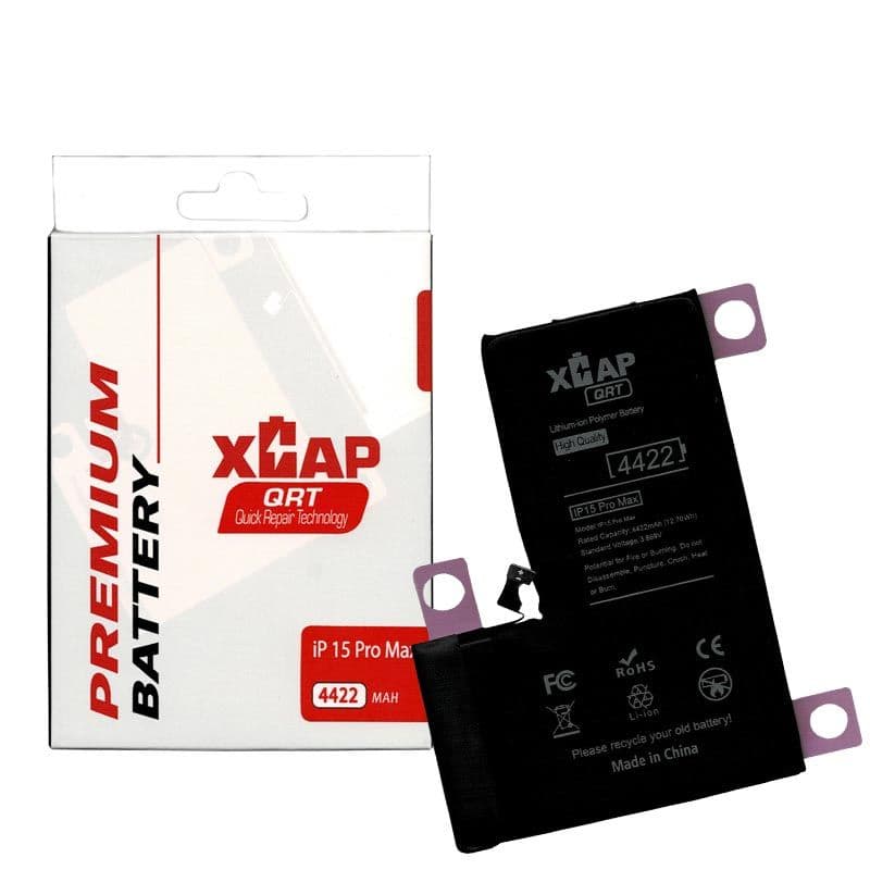 XCAP QRT - Battery for iPhone 15 Pro Max (4422 mAh) (Pairable) (Quick Repair Technology)